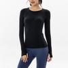 Yi ang Nueva camiseta deportiva de manga larga para mujer, cuello redondo, color liso, transpirable, otoño e invierno, secado rápido, fabricantes de ropa al por mayor