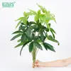 Paquete de 18 Plantas Verdes Artificiales para Decoración, Incluyendo Platanillo de Viajero, Palma Areca y Árbol del Dinero, para Decoración de Pared con Follaje Verde