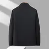 Ropa de Negocios de Gama Alta para Hombres de Mediana Edad y Mayores Otoño e Invierno Chaqueta de Algodón Abrigo Estilo Papá Con Algodón Adicional Casual Solapa Cremallera Ropa de Algodón Superior