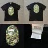 Camiseta de Manga Corta de Colaboración de Marca de Moda Aepe Unisex Cabeza de Simio Camuflaje Camiseta de Manga Corta Holgada de Gama Alta