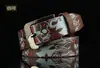 Fivela de Pino Popular Transfronteiriça Cinto Masculino de Couro Cinto Aliexpress Hip-Hop Europeu e Americano Caveira Cinto Casual Fabricante Atacado