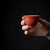 Taza de Té Roja Antigua de Alumbre Mo Ji Juego de Té Kung Fu Bronceado Taza de Té Pequeña Cerámica Imitación Planchado Taza de Té Antigua
