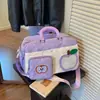 Bolso de Mano Nuevo Patchwork de Colores Gran Capacidad Bolsa para Viajes Cortos Personalizado Moderno Bolso de Fitness para Mujeres Bolsa de Equipaje Ligera