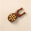 Masajeador de rana de sándalo con rosca de latón y oro, masajeador de ojos, dispositivo de lifting facial, raspador nasal y peine de masaje de meridianos de rana