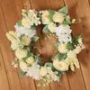 Simulación de Verano Transfronteriza Corona de Peonías Fiesta Navideña Decoración del Hogar Corona de Pared Decoración de Primavera Amazon