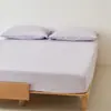 Sábana de Algodón Cepillado de Alto Hilo 100S para Cama Doble Sábana Ajustable Cubrecama de Color Sólido Simple Ropa de Cama Gruesa para Otoño e Invierno Pieza Única