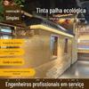 Tinta de palha ecológica tinta de barro de palha parede interna casa de hóspedes tinta artística tinta texturizada interior vendas diretas da fábrica de tinta artística