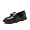 Novos sapatos de couro para meninas bico redondo verniz sola macia cano baixo sapatos de princesa sapatos de performance passarela sola de borracha sapatos individuais infantis