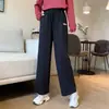 Pantalones Deportivos Grises Americanos para Mujer Primavera y Otoño 2025 Nuevos Holgados Adelgazantes Casuales Pantalones de Chándal Pierna Recta Pierna Ancha Modernos