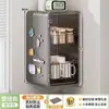 Estante escurridor para gabinete de cocina, multifuncional para el hogar, a prueba de polvo, para encimera, para tazones, palillos, platos, caja de cubiertos, estante de almacenamiento de platos