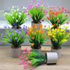 Planta de Simulación Flor Falsa de Plástico 7 Ramas Camelia Gympani Flor de Pasto de Primavera Aciano Hotel Adornos Decoración del Hogar