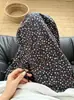 Novo! Calça de Casa de Algodão Tecido Floral Brisa Noturna para Mulheres, Cintura Elástica com Cordão, Calça Casual Relaxada, Adequada para Uso Externo