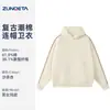Sudadera con capucha de algodón Retro Trendy de peso pesado 380g Ropa de trabajo corporativa personalizada Camisa cultural Pullover Hombro caído Chaqueta para reunión anual