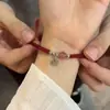 Pulsera de Pareja Benmingnian Fu para Hombres y Mujeres Cuerda Roja Tejida Amor a Larga Distancia Estudiantes Enviar Regalo a Novia Cuerda de Mano