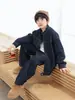 Novo Conjunto Jeans Outono 2025 para Meninos Panda Yuan Yuan Conjunto Jeans de Duas Peças Jaqueta Jeans + Calça Jeans