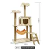 Estrutura de escalada para gatos, árvore para gatos, suporte de madeira grande integrado para gatos, casa, arranhador, economiza espaço, prateleira para gatos tipo cápsula espacial, atacado