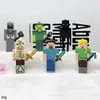 Chaveiro Pingente de Borracha Macia 3D Minecraft Desenho Animado Criativo Pingente de Chaveiro de Carro Minecraft Ornamento Figura