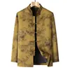 Traje Tang de alta calidad para hombres de mediana edad y mayores, colección otoño 2026, conjunto retro de estilo chino para hombre, atuendo de abuelo, chaqueta para hombre
