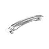 Base fresca y dulce clip de resorte de una palabra de metal niquelado de 3 piezas en forma de arco de 10 cm hebilla simple medio clip femenino