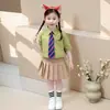 Traje Nick Fox Infantil Roupas para Irmãos 2026 Novas Camisas de Manga Curta de Verão para Meninos e Meninas em Estilo Academia Uniformes Escolares