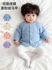 Tops de Terciopelo Oli para Bebé para Otoño e Invierno, Engrosados y Forrados de Felpa, Cárdigans para Recién Nacidos, Ropa Interior Base, Chaquetas Pequeñas para Niños y Niñas