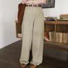 Lehu Estilo Coreano Combinable Cintura Alta Pierna Recta Pierna Ancha Pantalones 2024 Primavera Nuevo Suelto Adelgazante Pantalones Casuales para Mujer 6368