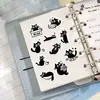 500 Pegatinas Pequeñas de Gato Negro en Rollo Lindas Estilo Ins Transfronterizas Creativas Material para Bloc de Notas Pegatinas de Sellado Autoadhesivas