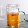 Taza de Té de Vidrio de Borosilicato Alto Resistente al Calor Taza para Ceremonia del Té Taza de Té Taza con Filtro para Separación de Té y Agua Taza de Oficina Vaso para Beber Vela
