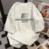 Camiseta de Manga Corta con Estampado de Letras de Marca de Tendencia para Hombres y Mujeres, Diseño de Verano Estilo Casual de Nicho Top Holgado