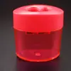 Comercio Exterior Sacapuntas de Plástico de Cuatro Colores Gran Capacidad Estilo Clásico Doble Agujero Calibre 8 mm/11 mm 537A Diseño Geométrico