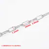 Acero inoxidable hendidura ovalada cadena cruzada joyería hecha a mano DIY collar pulsera material cierre gipsófila cadena de moda