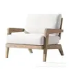 Sofá Nórdico para Exteriores Patio Villa Muebles de Madera Maciza Impermeable Protector Solar Exterior Jardín Balcón Ocio Sofá de Ratán