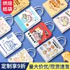 Bolsa de regalo de papel kraft, bolsa tote pequeña roja con impresión de logo, uso comercial para empaque de comida para llevar, repostería y pasteles