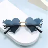 Nuevas Gafas de Sol Halloween Navidad Transfronterizas Sin Montura Gafas de Amor Gafas Sin Montura Gafas para Fiesta Baile