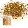 Polvo brillante para decoración de uñas con láser, 16 colores, combinación de purpurina, lentejuelas para decoración de uñas, manualidades DIY, arenas movedizas, cáñamo fluido