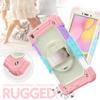 Para Samsung tab A8 T290 funda protectora de contraste colorido T500 soporte giratorio T307 funda protectora