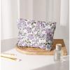 Bolsa de cosméticos con hilo teñido de flor de taro, bolso de mano portátil para niña, bolso de viaje para estudiantes, bolso de lona
