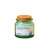 Comércio de exportação transfronteiriço tampa de madeira vidro verde fragrância vela sem fumaça cera de soja planta óleo essencial vela aromaterapia
