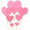 Pó brilhante grande Amor 7 peças decoração de bolo de aniversário plug-in cartão de panificação cartão de estrela de cinco pontas artigos para vestir