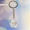 Nuevo Colgante Creativo de Bolsa con Cara Sonriente de Pulpo Brillante Dibujo Animado Pequeño Regalo Llavero de Moda Anillo de Llave