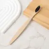 Cepillos de Dientes de Bambú para Hotel y B&B, Cepillos de Dientes Desechables de Bambú con Cerdas Suaves para Adultos, Cepillos de Dientes Planos de Fibra de Bambú con Carbón de Bambú