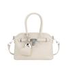 Bolso Casual Texturizado Platino 2025 Primavera Nuevo de Moda Simple para Mujer Nicho de Un Hombro Bandolera