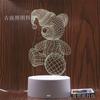 Luminária noturna 3D com plugue USB, sensível ao toque, em acrílico, pequena, para mesa, brinde corporativo, iluminação LED colorida para eventos e eventos.