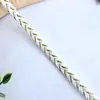 Ribete de Encaje Trenzado Hilo Dorado y Plateado Hueso de Dragón 0.5 cm de Ancho para Ropa DIY Accesorios de Decoración Hechos a Mano Ribete de Encaje Ancho