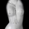 Colgante de Perla Artificial Transfronterizo Nuevo Europeo y Americano Pinza para Pecho Cadena para Pezones Cadena de Pecho para Chicas Calientes de Discoteca Accesorios de Cadena Corporal