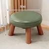 Banqueta Pequena para Uso Doméstico na Sala de Estar, Banqueta de Sofá Pequena de Luxo Leve com Capa Macia, Banqueta Baixa, Banco Pequeno Resistente e Durável, Banqueta Simples para Trocar de Sapatos