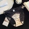 Apaixone-se à Primeira Vista~ Calcinhas Sexy de Renda Estilo Francês com Recortes Transparentes, Tanga Feminina de Cetim com Fenda Alta e Cintura Baixa