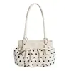 Bolsa de Bolinhas para Mulheres, Grande Capacidade, Novo Modelo 2026, Bolsa de Ombro Transversal Casual Simples e Versátil com Laço, Bolsa para o Dia a Dia