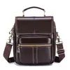 Bolsa masculina cross-border, bolsa crossbody, camada superior, couro de vaca, vertical, bolsa de ombro único, couro macio, casual, simples, bolsa masculina