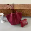 Bolso vintage de ante para mujer, nuevo y moderno bolso tote Maillard para el otoño de 2026, bolso de hombro de gran capacidad
